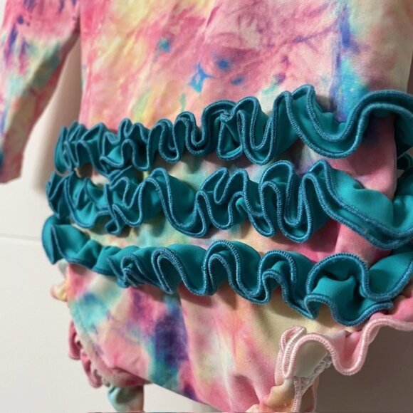 Posh Peanut Joplin Long Sleeve Ruffled Rash Guard Swimsuit 18-24 Months - Picture 14 of 16